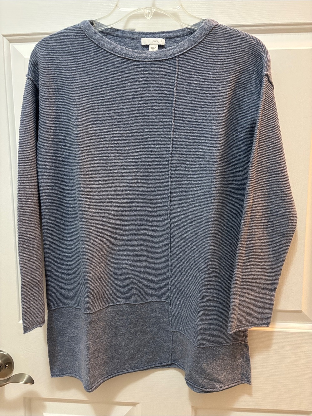 J.jill Women's Crewneck Sweater - Blue XS EUC